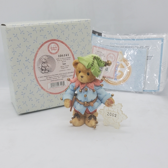 2002 Cherished Teddies IAN CHRISTMAS FIGURINE 104141 SNOWFLAKE ONE OF KIND BOX - Picture 1 of 9